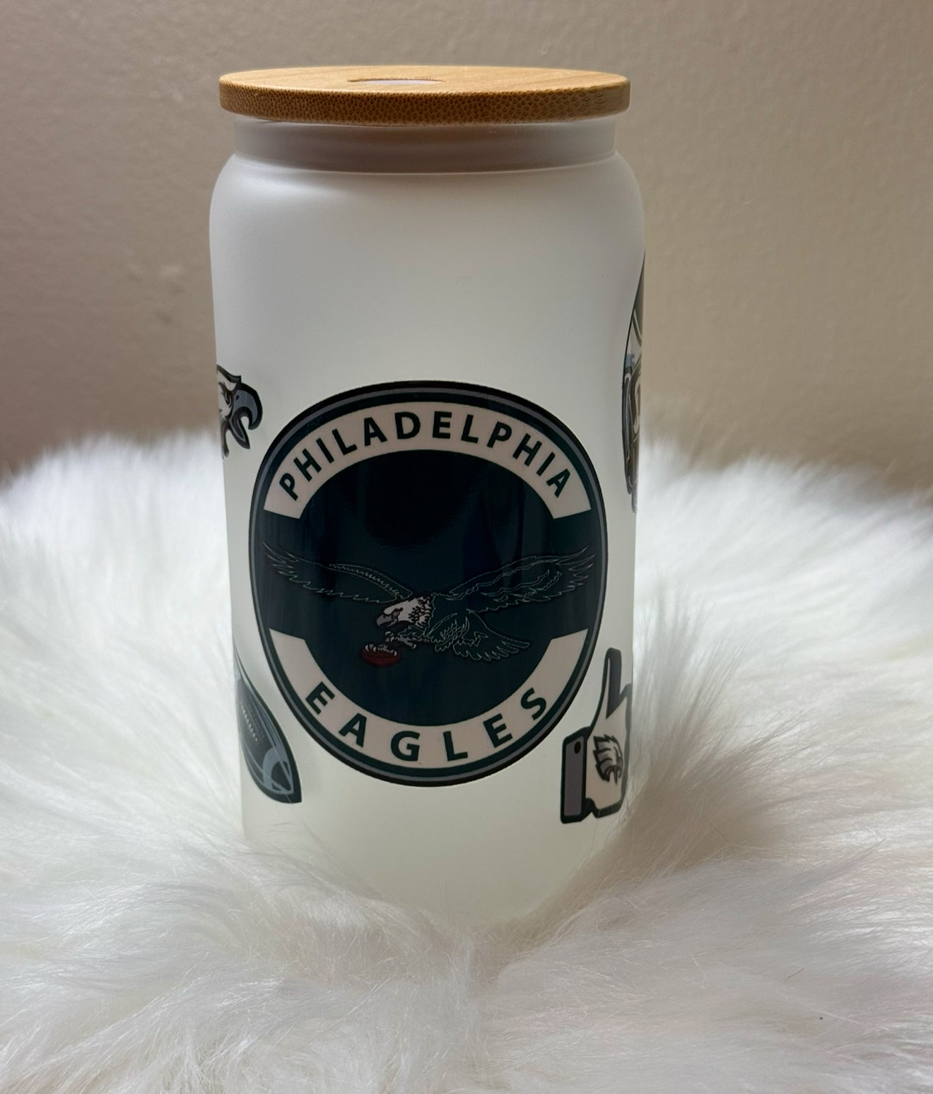 Eagles Frosted Glass