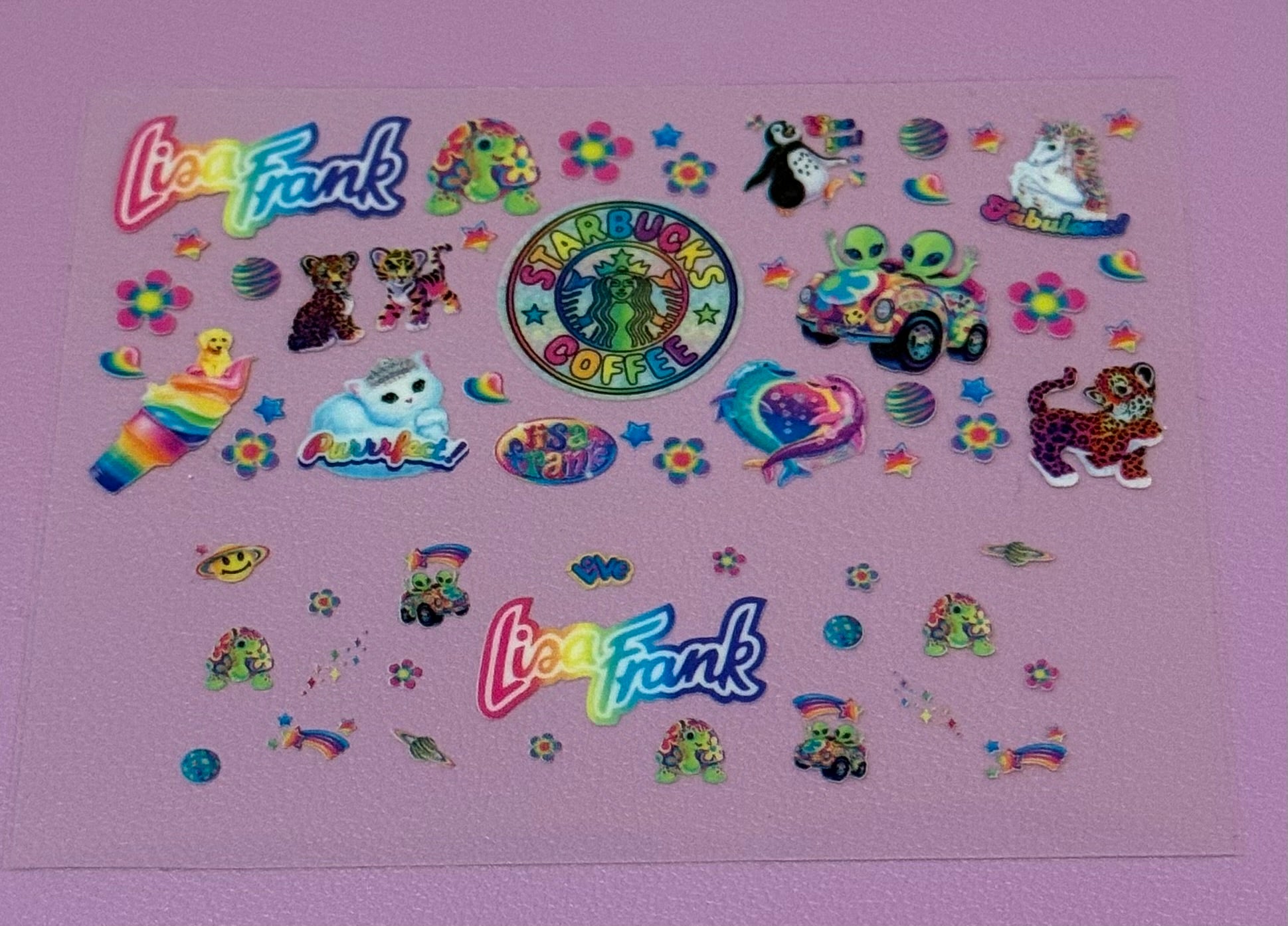 Mini Tumbler Decal - Lisa Frank